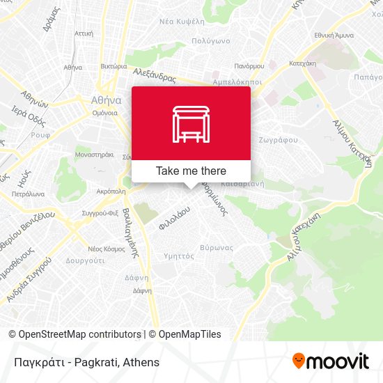 Παγκράτι - Pagkrati map