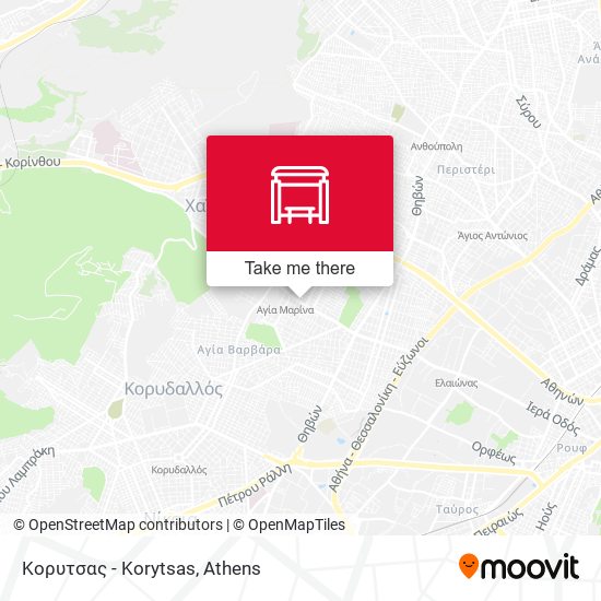 Κορυτσας - Korytsas map