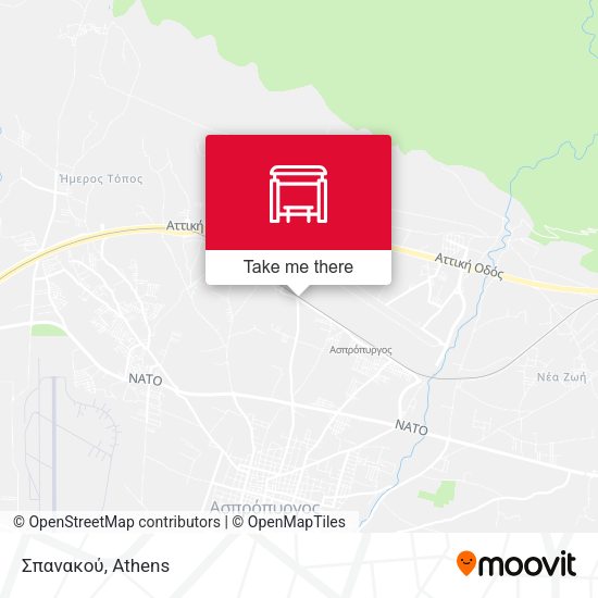 Σπανακού map