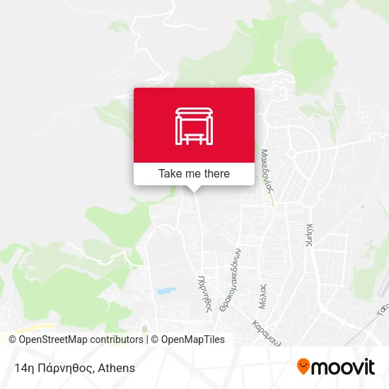 14η Πάρνηθος map
