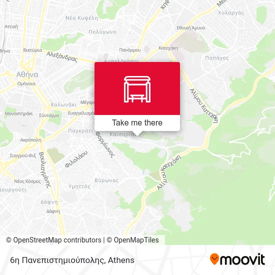 6η Πανεπιστημιούπολης map
