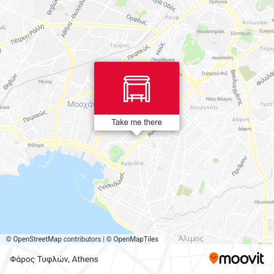 Φάρος Τυφλών map