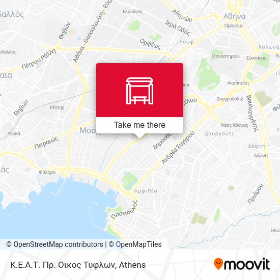 Κ.Ε.Α.Τ. Πρ. Οικος Τυφλων map