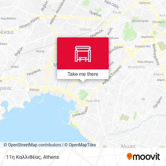11η Καλλιθέας map