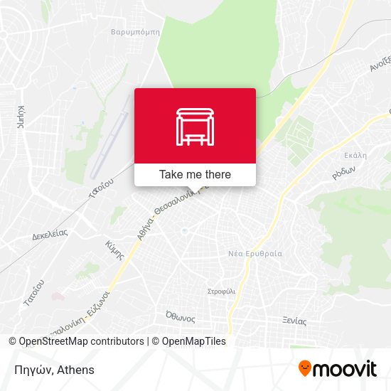 Πηγών map