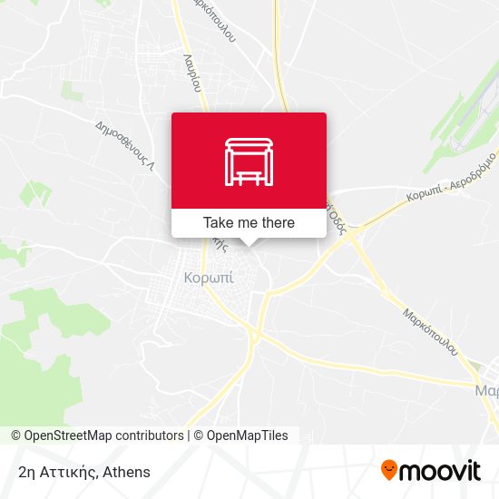 2η Αττικής map