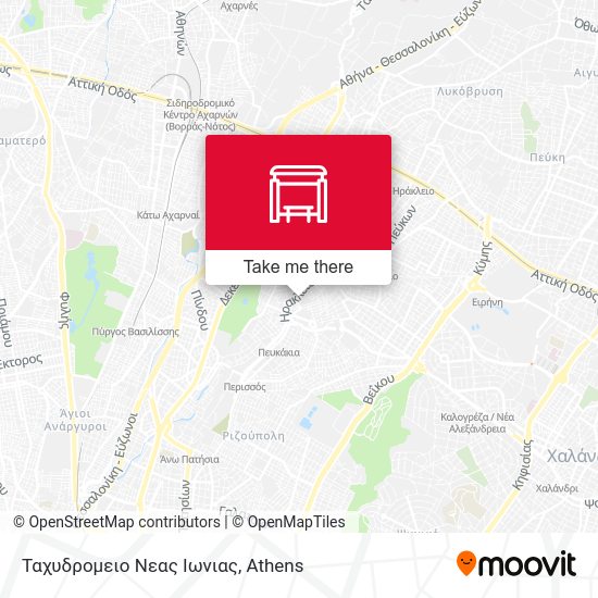 Ταχυδρομειο Νεας Ιωνιας - Taxydromeio Neas Ionias map