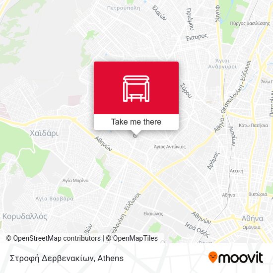 Στροφή Δερβενακίων map