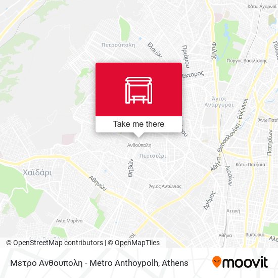 Μετρο Ανθουπολη - Metro Anthoypolh map