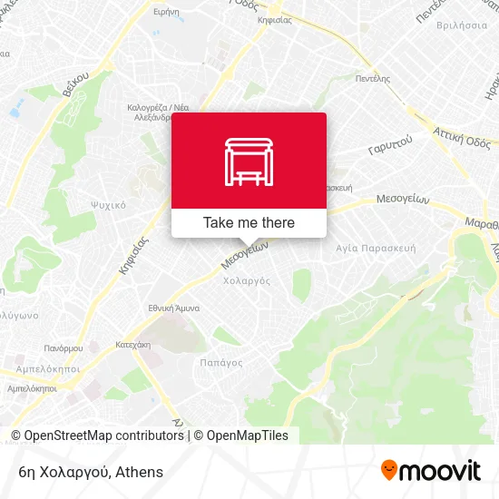 6η Χολαργού map