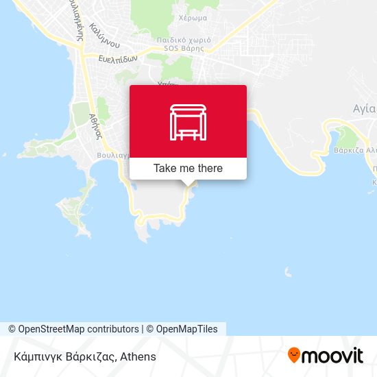 Κάμπινγκ Βάρκιζας map