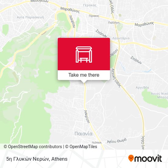 5η Γλυκών Νερών map