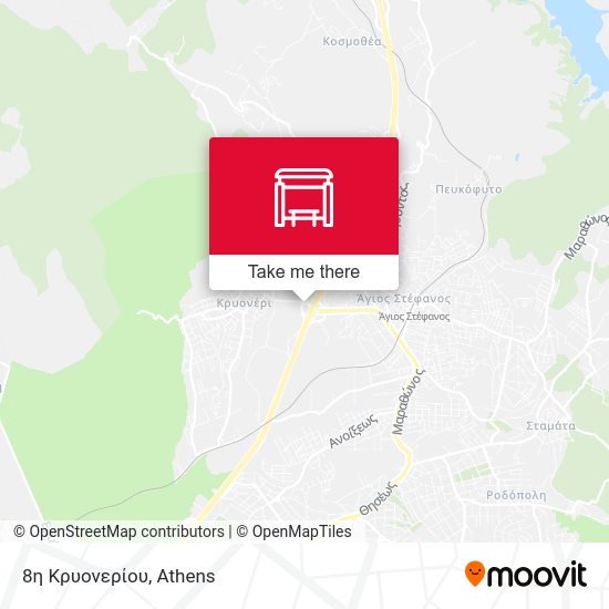 8η Κρυονερίου map