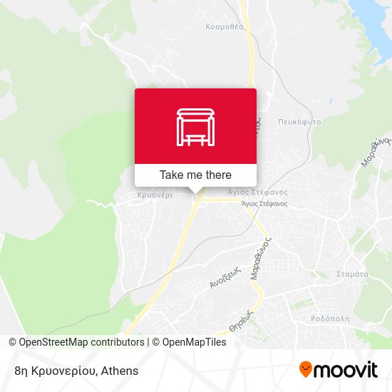 8η Κρυονερίου map