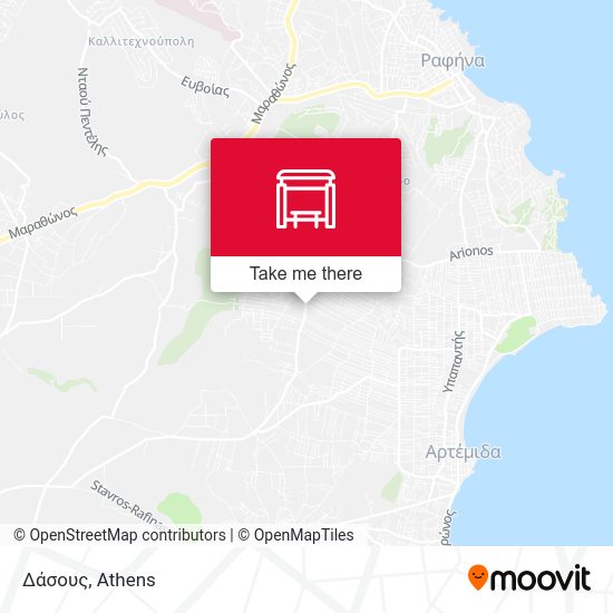 Δάσους map