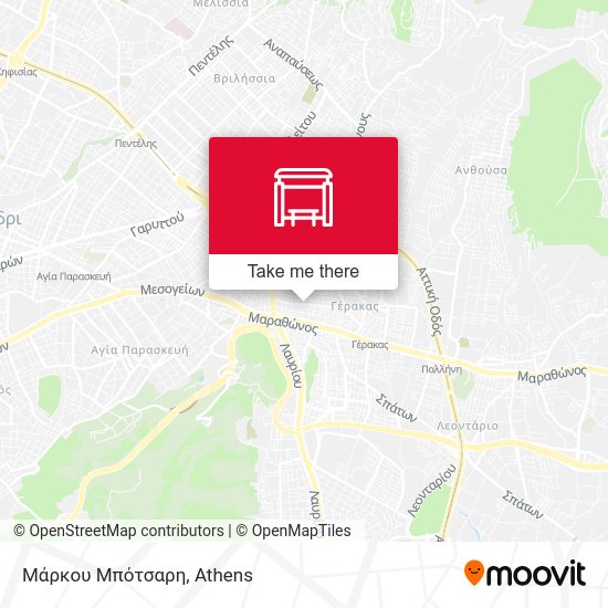 Μάρκου Μπότσαρη map