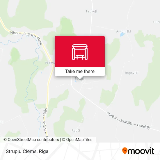 Strupļu Ciems map