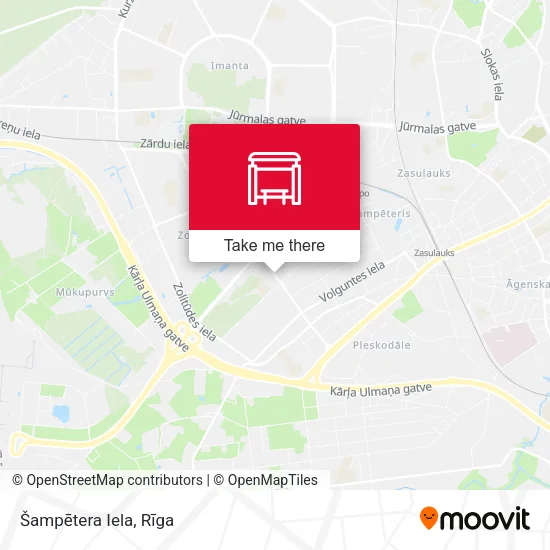 Карта Šampētera Iela