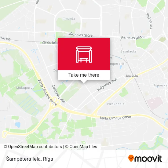 Карта Šampētera Iela