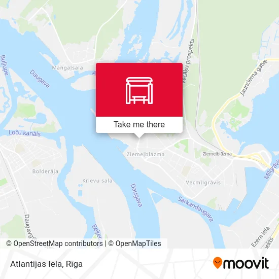 Карта Atlantijas Iela