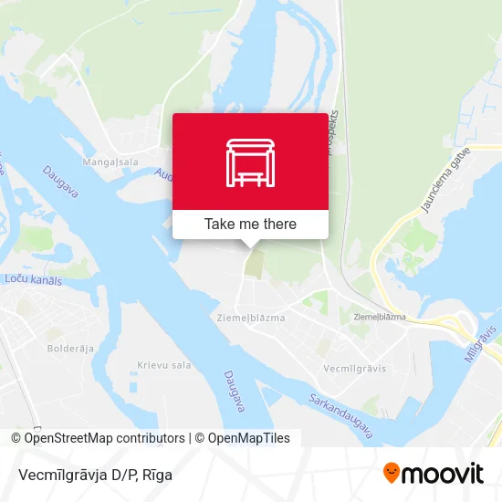 Карта Vecmīlgrāvja D/P