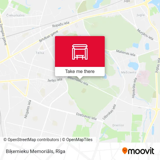Карта Biķernieku Memoriāls