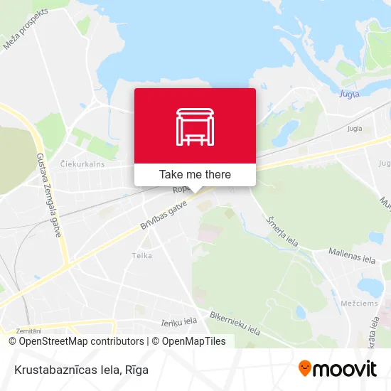 Карта Krustabaznīcas Iela