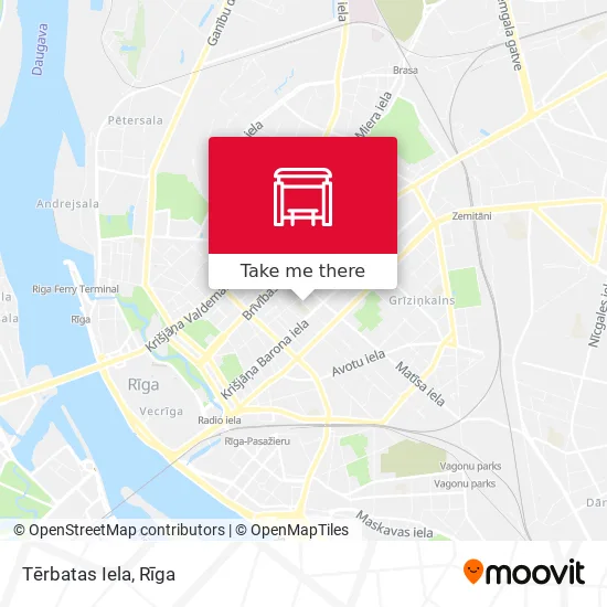 Карта Tērbatas Iela