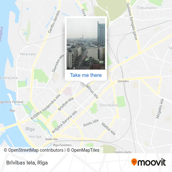 Карта Brīvības Iela