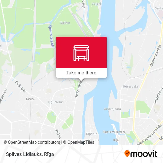 Карта Spilves Lidlauks
