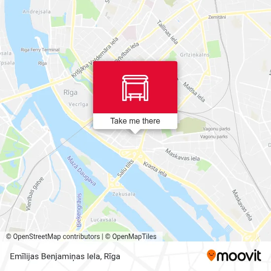 Emīlijas Benjamiņas Iela map