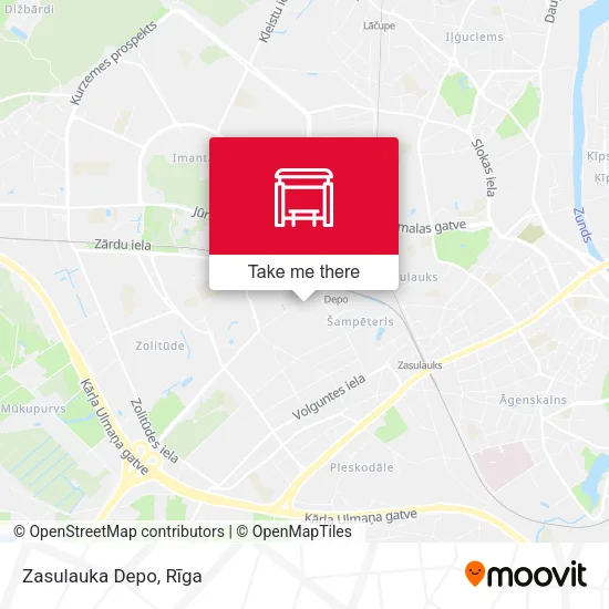 Карта Zasulauka Depo