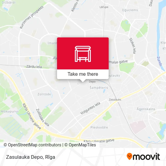 Карта Zasulauka Depo