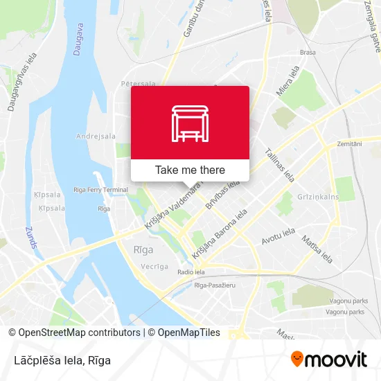 Карта Lāčplēša Iela