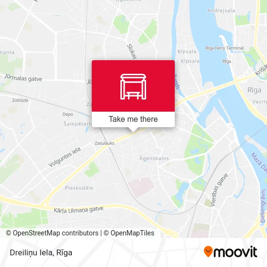 Карта Dreiliņu Iela