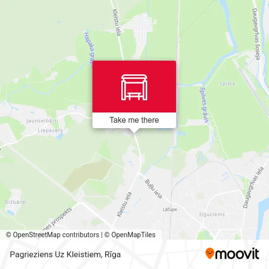 Карта Pagrieziens Uz Kleistiem