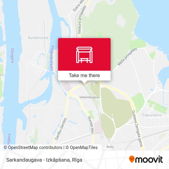 Карта Sarkandaugava - Izkāpšana
