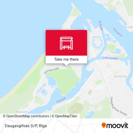 Карта Daugavgrīvas D/P