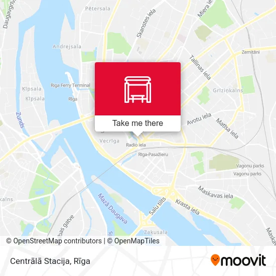 Карта Centrālā Stacija