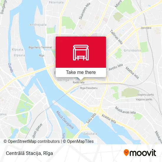 Карта Centrālā Stacija