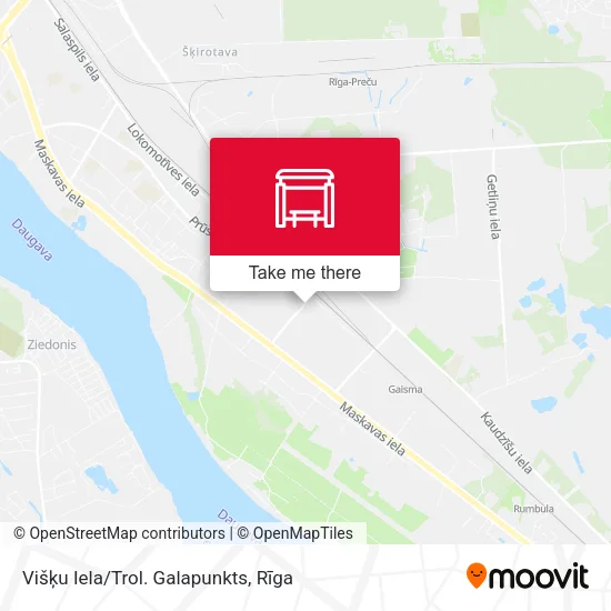 Карта Višķu Iela/Trol. Galapunkts