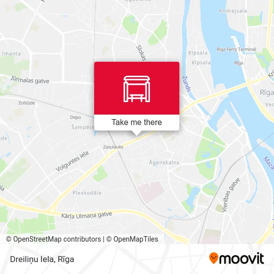 Карта Dreiliņu Iela