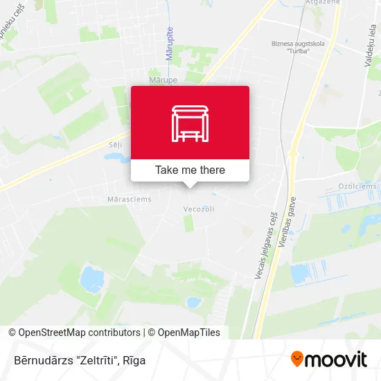Карта Bērnudārzs "Zeltrīti"