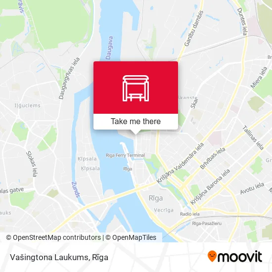 Vašingtona Laukums map