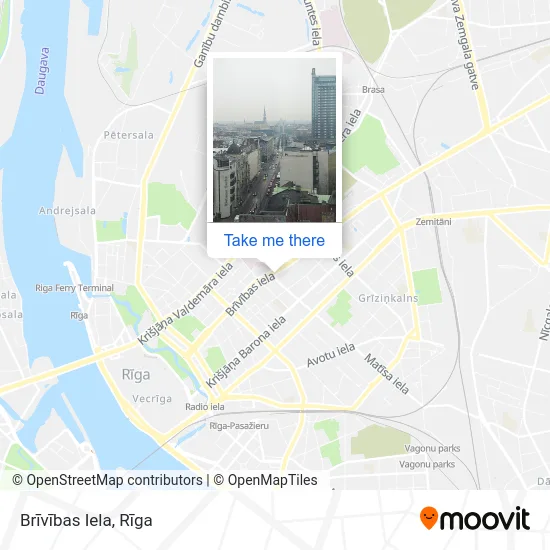 Карта Brīvības Iela