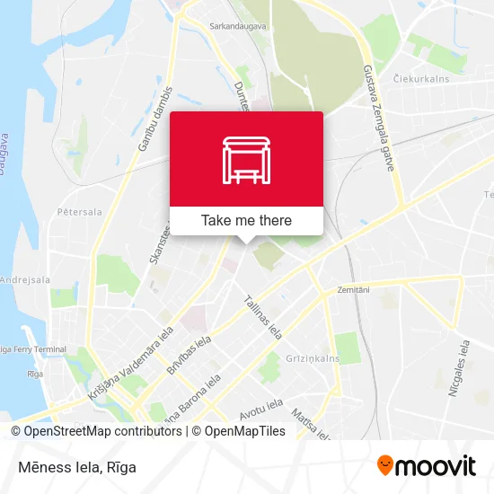 Карта Mēness Iela