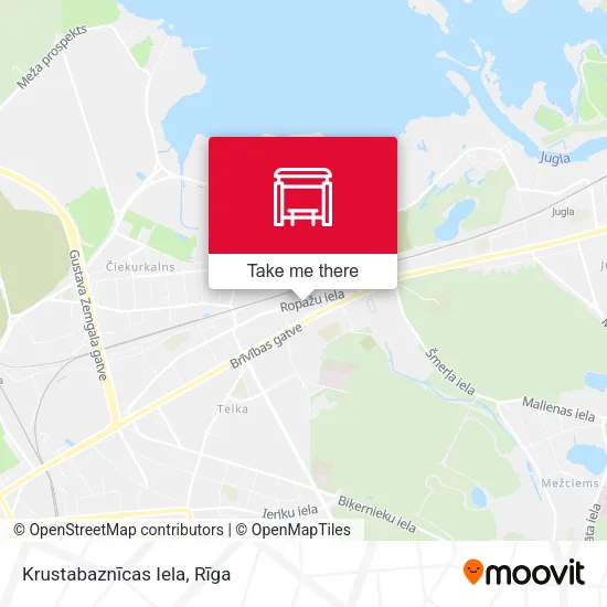Карта Krustabaznīcas Iela