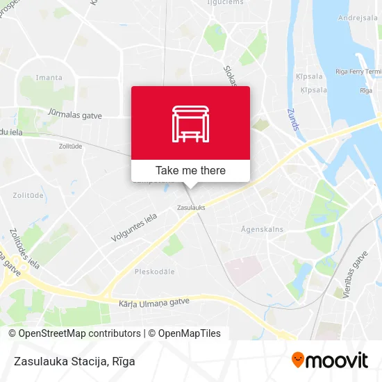 Карта Zasulauka Stacija