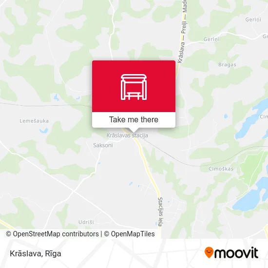 Карта Krāslava