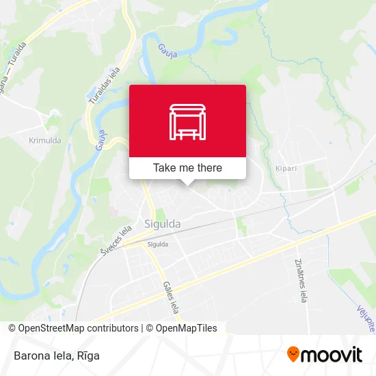 Карта Barona Iela